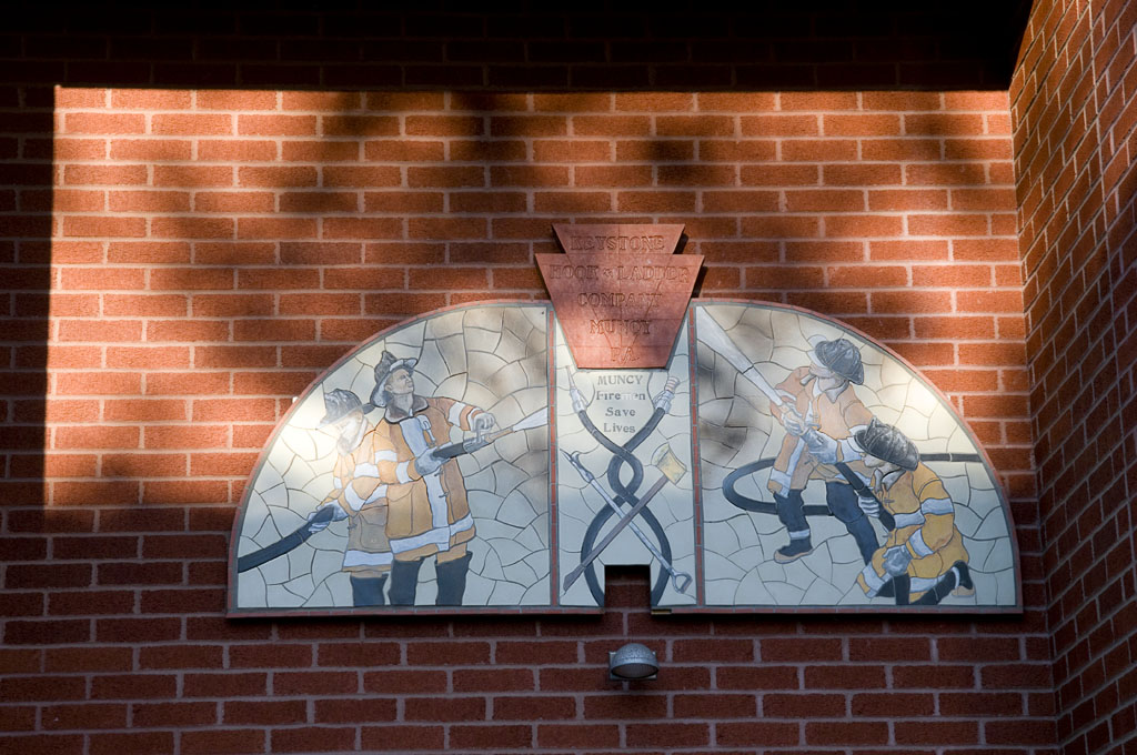 Plaque on the Fire Station   © 2012 Richard Karp