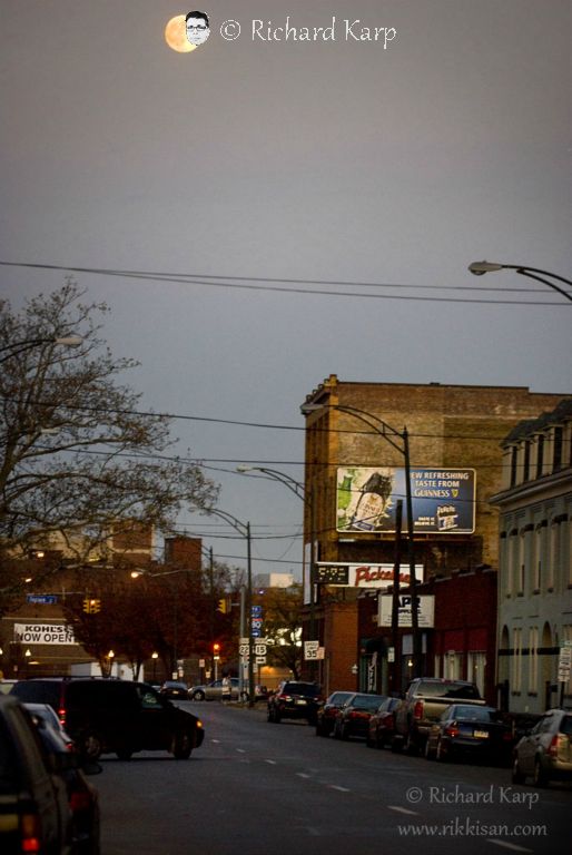 Moon over Third Street, 2011     © Richard Karp