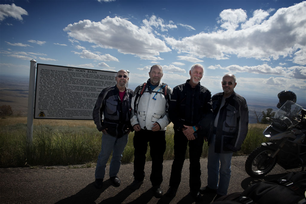 BMW MOA riders, Bighorn Basin in northern Wyoming.    (c) Richard Karp