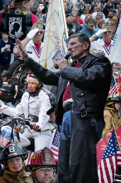 Father Manno at 9/11 Memorial Ride 2008 © Richard Karp