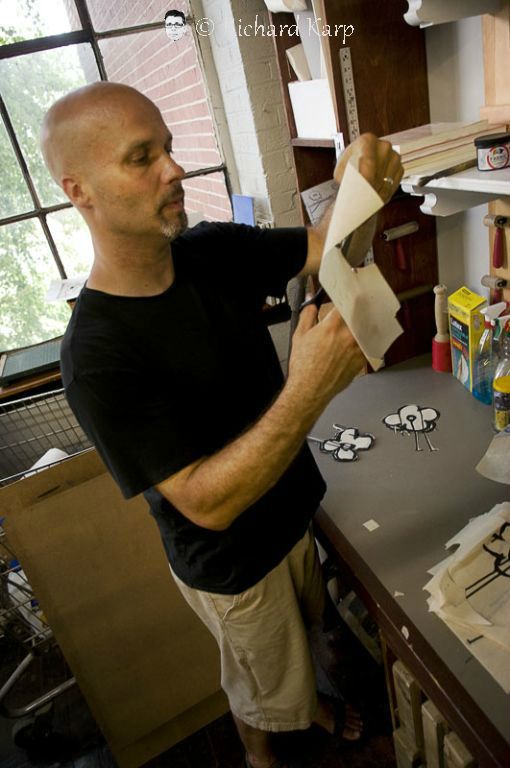 Chad in his studio