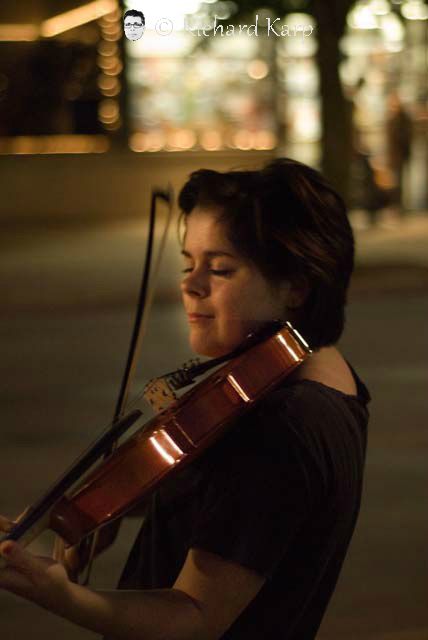 Fiddling on the street