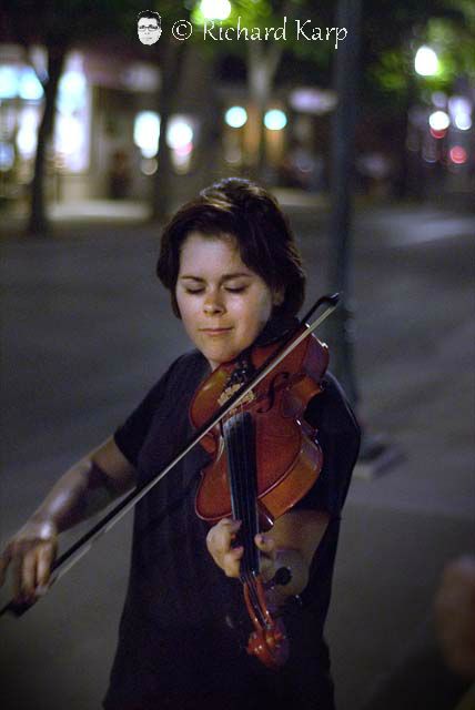 Fiddling on the street