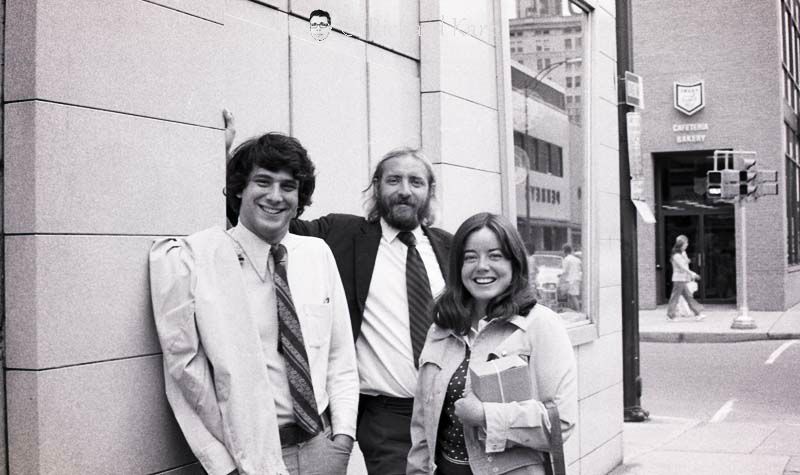 Ivor, Pat and Pam on Fourth Street c. 1974