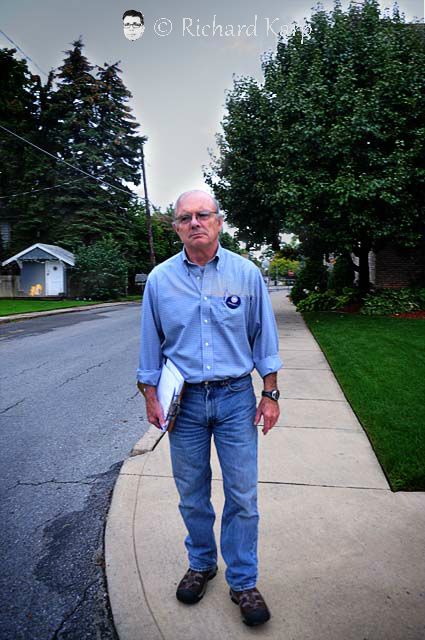 Robbie knocking on doors