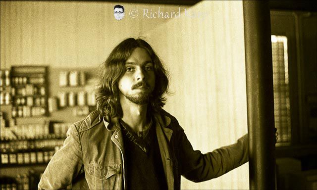 Len at the candle shop, c. 1970