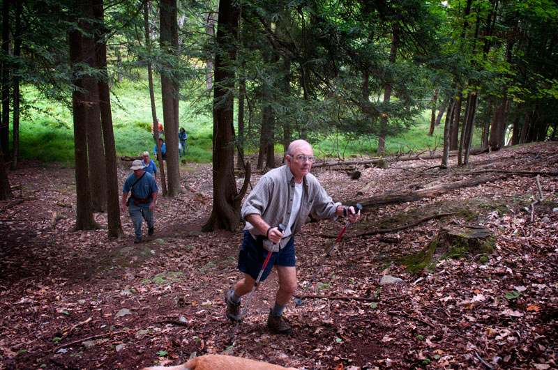 Robbie hiking near the cabin on Loyalsock Creek.  